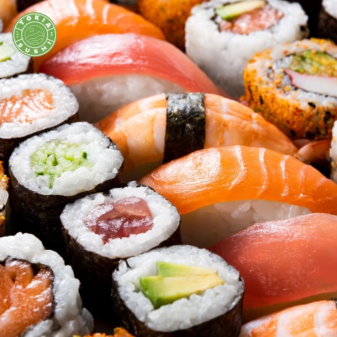 <div class="csttext"> Freshly prepared sushi</div>